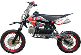 black 4-stroke dirt bike