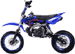 blue 4-stroke dirt bike