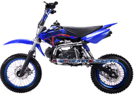 blue 4-stroke dirt bike