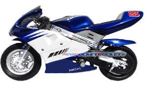pocket bikes in blue